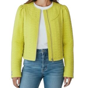 7 For All Mankind Lemon Quilted Blazer